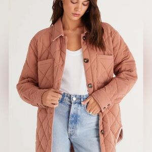 Quilted Tan Jacket for Women